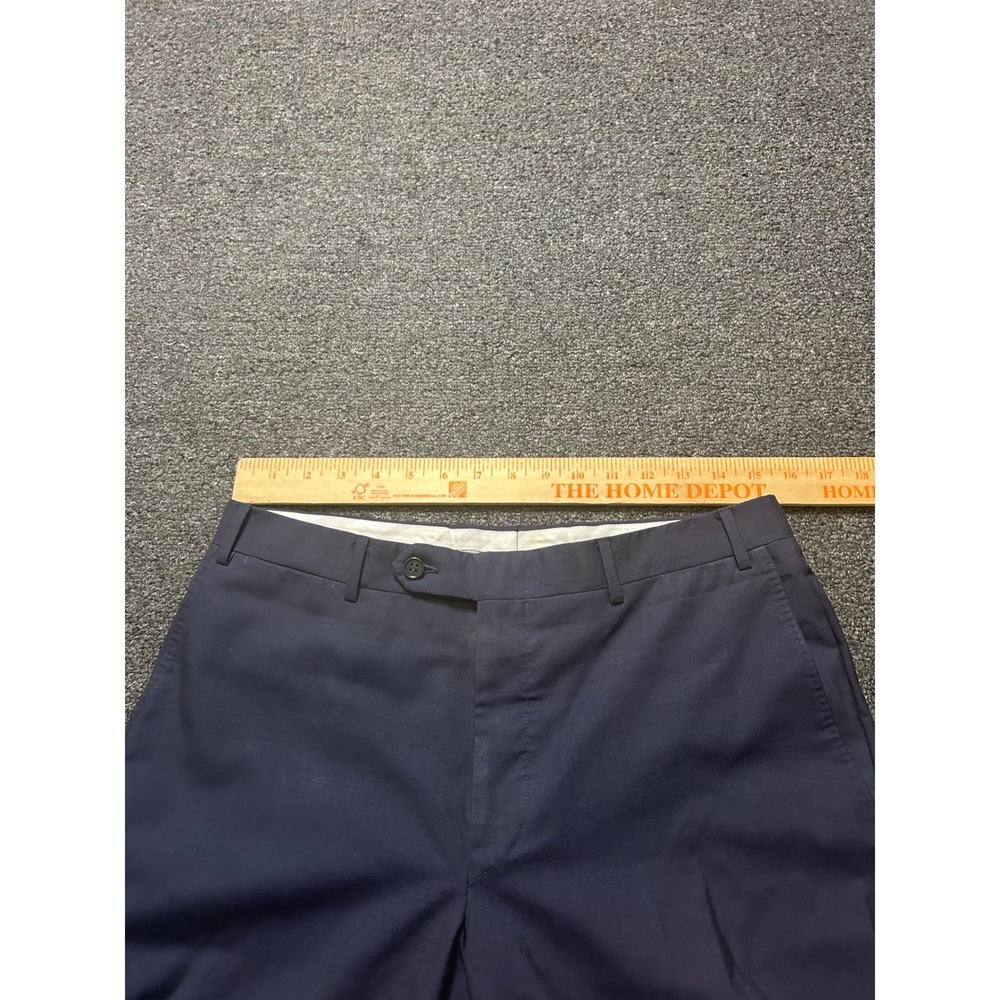 Canali Dress Pants Navy Blue Womens 7R Wool Flat Front 31x31 Corp Core Business - Picture 7 of 12